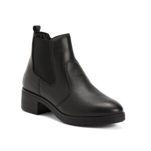 ENVAL SOFT Black Made In Italy Leather Comfort Booties